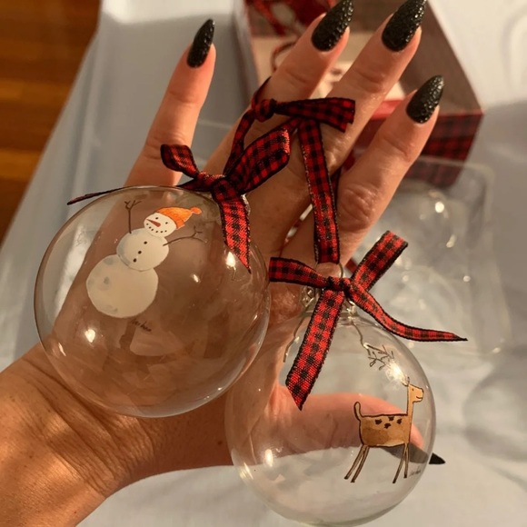 Rae Dunn Glass Christmas ornaments - Picture 1 of 2